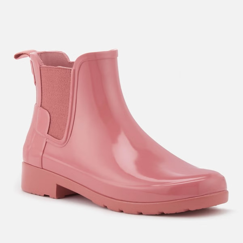 Hunter Original Refined Gloss Chelsea Boots - Pale Rose